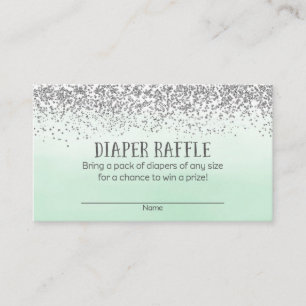 Carte D'accompagnement Brochure de Baby shower de menthe et d'argent