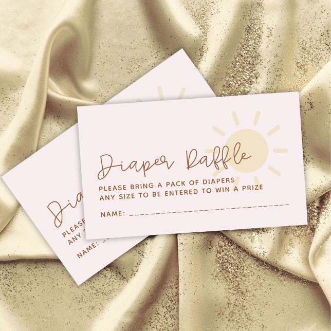 Carte D'accompagnement Brochure de Baby shower de soleil Boho Raffle (Créateur téléchargé)