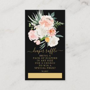 Carte D'accompagnement Brosse à Baby shower floral rose rose pâle