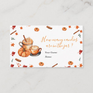 Carte D'accompagnement Brûler Citrouille Baby shower d'épices Combien de 