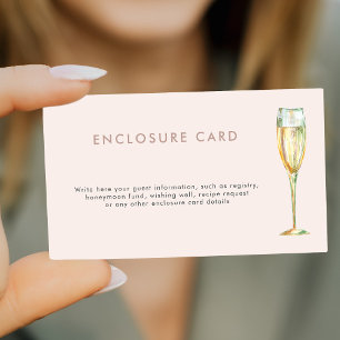 Carte D'accompagnement Brunch et bulle champagne douche nuptiale