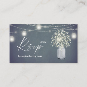 Carte D'accompagnement Budget Bébé's Breath, BG Chalkboard 2SM Repas RSVP