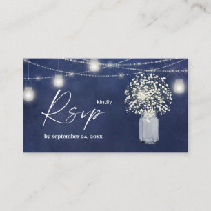 Carte D'accompagnement Budget Bébé's Breath, Blu Chalkboard 2SM Repas RSV