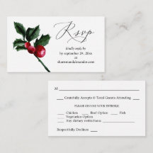 Budget Hiver Holly Berry SM Repas RSVP