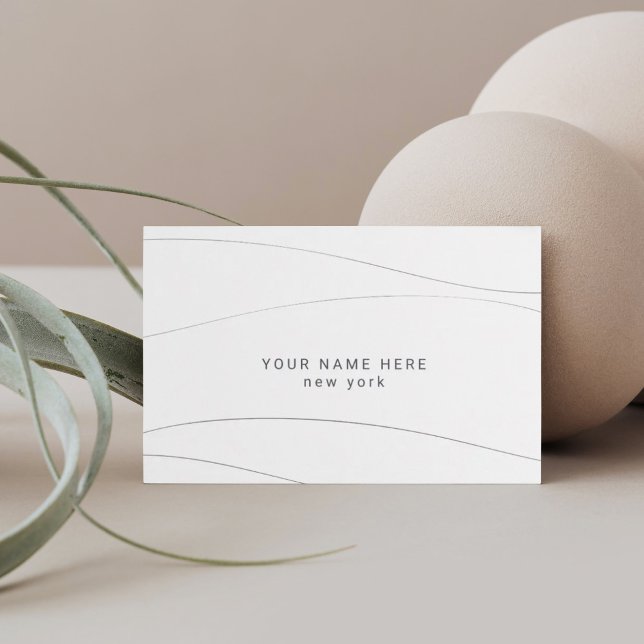 Carte D'accompagnement Budget personnalisé Vagues Abstraites modernes Car (Créateur téléchargé)