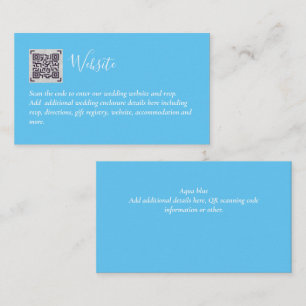 Carte D'accompagnement Budget QR Code Website RSVP Mariage de l'hôtel Dét