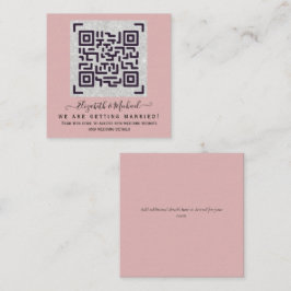 Carte D'accompagnement Budget QR Code Website RSVP Mariage de l'hôtel Dét