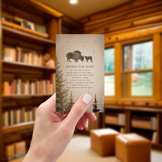 Carte D'accompagnement Buffalo Rustic Baby shower Cactus Demande de réser (Créateur téléchargé)