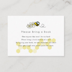 Carte D'accompagnement Bumble / Miel Bee Daisy Blanc S'il vous plaît appo