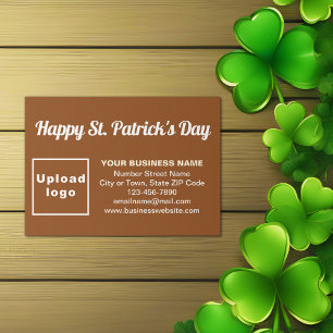 Carte D'accompagnement Business Saint Patrick Salutation sur Brown