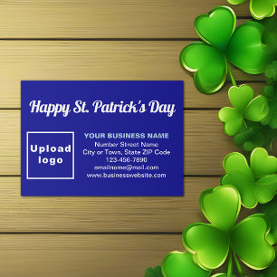 Carte D'accompagnement Business Saint Patrick Salutation sur le bleu