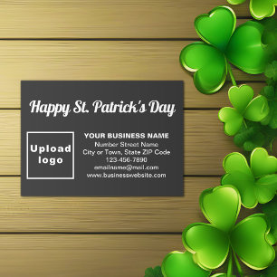 Carte D'accompagnement Business Saint Patrick Salutation sur Noir