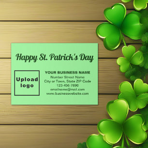 Carte D'accompagnement Business Saint Patrick Salutation sur Vert clair
