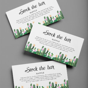Carte D'accompagnement Cactus Approvisionnent le bar Baby Shower