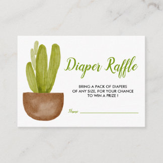 Carte D'accompagnement Cactus Succulent Terracotta Pot Bébé Déchets Raffl