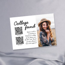 Cadeau Code QR Fonds Universitaire 2 Noir & Blanc