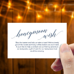 Carte D'accompagnement Cadeau de Mariage Élégant Moderne Écriture Noire