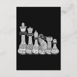 Carte D'accompagnement Cadeau d'échecs J'aime vraiment les pièces d'éch