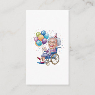 Carte D'accompagnement Cadeau drôle d'anniversaire pour grand-mère âgée o