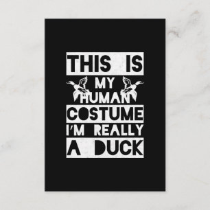 Carte D'accompagnement Cadeau Halloween Ceci Est Mon Costume Humain Je su