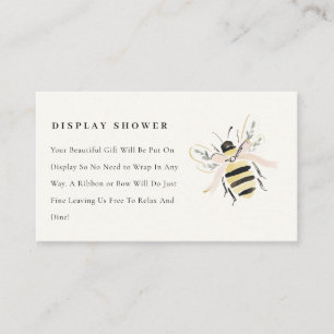 Carte D'accompagnement Cadeau Maman Abeille Mignonne au Pastel Baby Showe