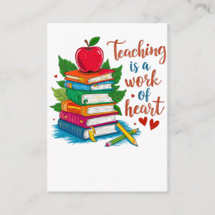 Carte D'accompagnement Cadeau pour Enseignant Enseigner est un travail