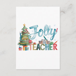 Carte D'accompagnement Cadeau pour Enseignant Joyeux Noël Enseignant Jo