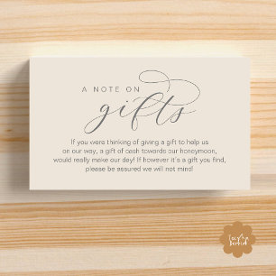 Carte D'accompagnement Cadeaux de mariage, Liste de mariage et de lune de