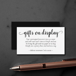 Carte D'accompagnement Cadeaux modernes simples en exposition   Classique