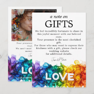 Carte D'accompagnement Cadeaux 🌈 + Photo LGBTQ Peint Avec Amour