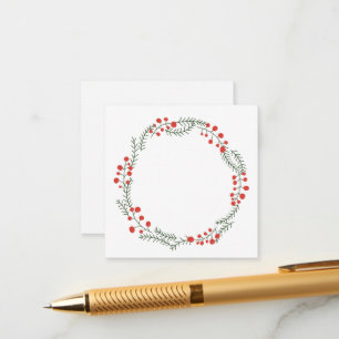 Carte D'accompagnement Cadre de couronne rustique bordure vierge Noël mig