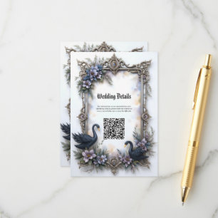 Carte D'accompagnement Cadre de mariage Black Swan – Amour gothique roman