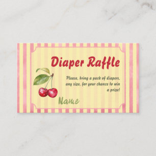 Carte D'accompagnement Café Cerise Rétro Bébé Fille Fête Touche Culotte