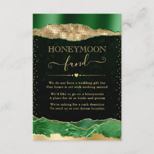 Carte D'accompagnement Caisse de fonds de mariage et de lune de miel Larm