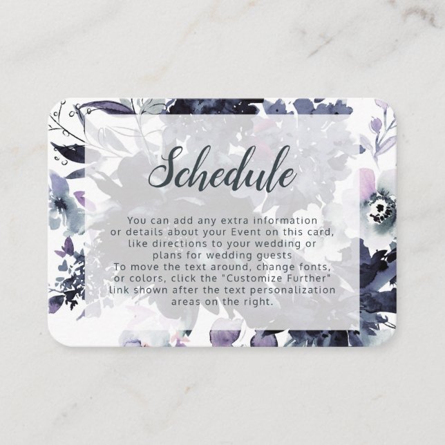 Carte D'accompagnement Calendrier des Mariages encadrés de la marine flor (Devant)