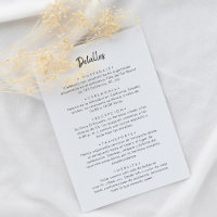 Caliigraphie minimaliste espagnol Mariage Détails