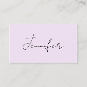 Carte D'accompagnement Calligraphie de couleur pastel Élégant Simple Nom