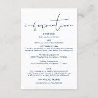 Calligraphie moderne, Détails du Mariage, Informat
