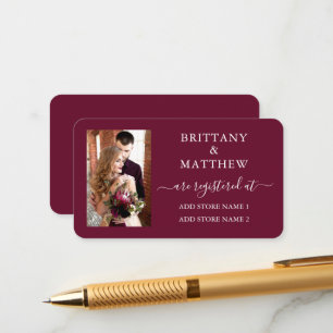 Carte D'accompagnement Calligraphie Moderne Photo Registre de Mariage Bor