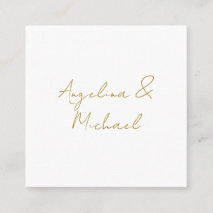 Carte D'accompagnement Calligraphie professionnelle Elegant or couleur