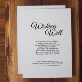 Carte D'accompagnement Calligraphie simple noir et blanc bien désiré