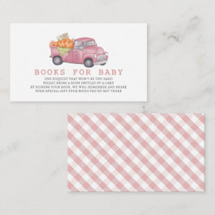 Carte D'accompagnement Camion Citrouille rose En vichy Livres pour bébé