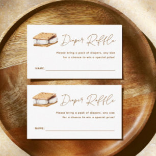 Carte D'accompagnement Camping Smore Fun Baby shower Diaper Raffle