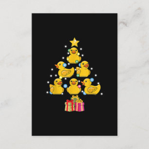 Carte D'accompagnement Canard en caoutchouc Noël Arbre canard canard Noël