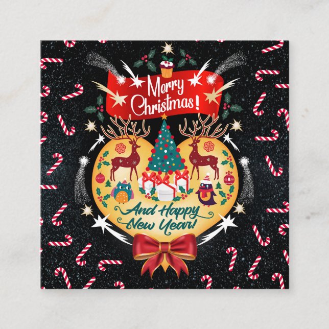 Carte D'accompagnement Canettes de Noël (Devant)