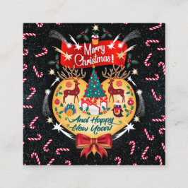 Carte D'accompagnement Canettes de Noël