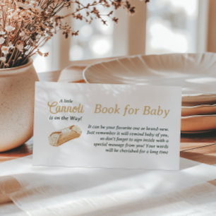 Carte D'accompagnement Cannoli Beige Neutre Livre Italien Pour Baby Showe