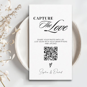 Carte D'accompagnement Capture de mariage minimaliste moderne Code QR de 
