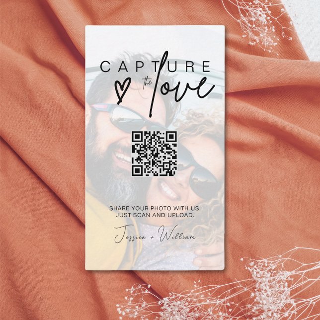 Carte D'accompagnement Capture de mariage moderne Code Qr de l'amour (Créateur téléchargé)