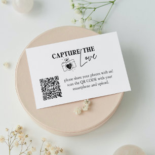 Carte D'accompagnement Capture personnalisée Le code Qr Mariage d'amour